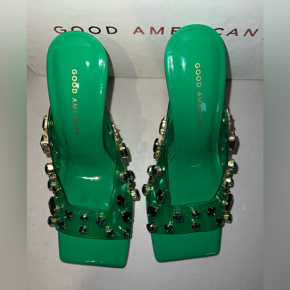 💚 NIB! Good American Jeweled Sandals - Picture 9 of 16